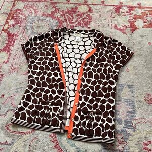 Talbots animal print top